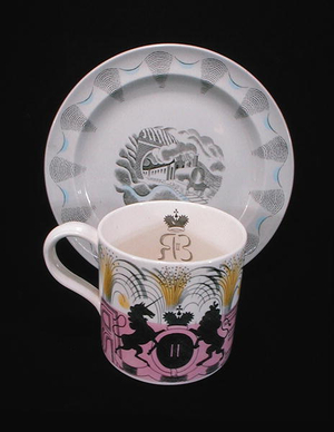 Coronation Mug and 'Travel' plate, Wedgwood, 1936 (ceramic)
