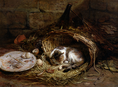 The Afternoon Nap (oil on canvas)