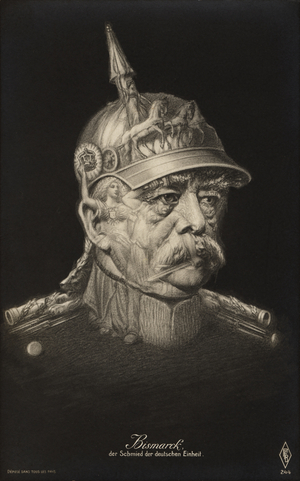 Postcard of Otto von Bismarck, c.1895 (litho)