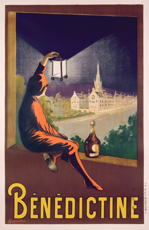 Poster advertising 'Benedictine' liqueur, c.1928 (colour litho)