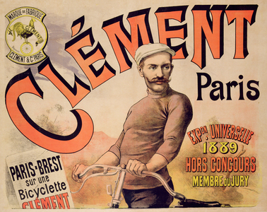 Poster advertising Clement bicycles, 1889 (lithograph)