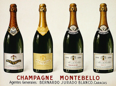 Advertisement for Champagne Montebello, c.1935 (colour litho)