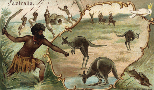 Australia, printed by Kaufmann & Strauss, 1893 (colour litho)