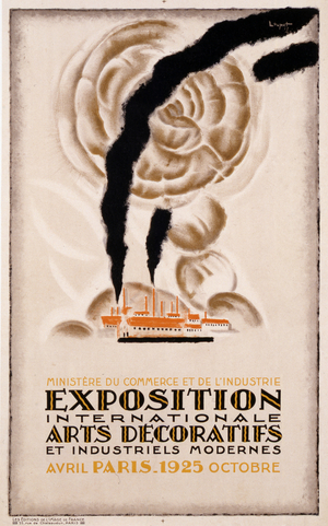 Advertisement for the Exposition Internationale Arts Decoratifs et Industriels Modernes, Paris, 1925 (colour litho)