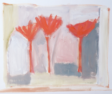 Red Trees, 2002 (acrylic on paper)