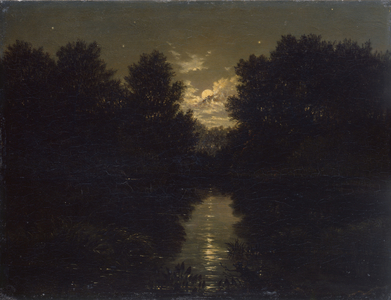 Moonlit Landscape, 1859 (oil on canvas)