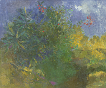 New Moon in the Garden, 1977 (oil on canvas)