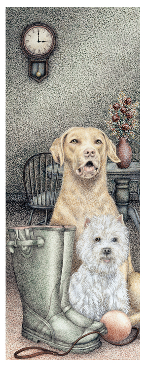 Time To Walk, 2009 (pen & ink, pencil crayon and gouache on paper)