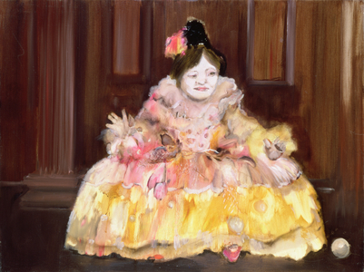 Dwarf with Golden Ball II, 1983 (oil on canvas)