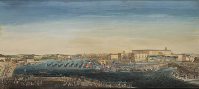 The Acclamation of King Carl XIV Johan of Sweden (1763-1844) 1818 (gouache on canvas)