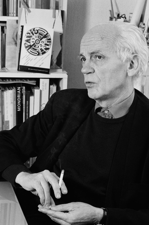Portrait of Alain Jouffroy at Paris, January 9, 1995