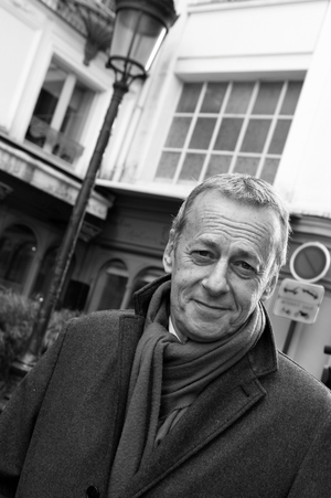 Portrait of Olivier Nora, 06/11/2017 (b/w photo)