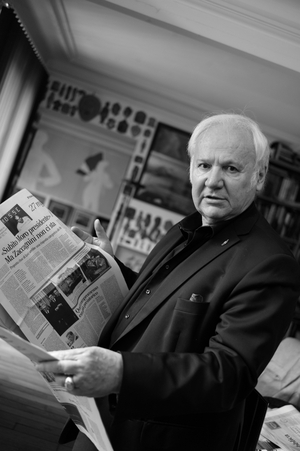 Portrait of Jean-Noel Schifano, le 07/03/18 (b/w photo)