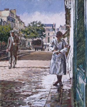 Street scene, Dieppe, c.1920-25 (oil on canvas)