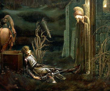 The Dream of Sir Lancelot at the Chapel of the Holy Grail, 1896 (oil on canvas)