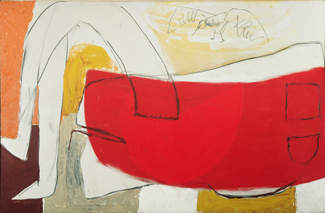 Figure and Bird, 1963 (oil on canvas)