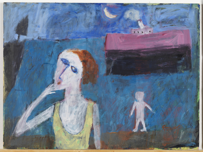 Missing the Boat, 2005 (oil on board)