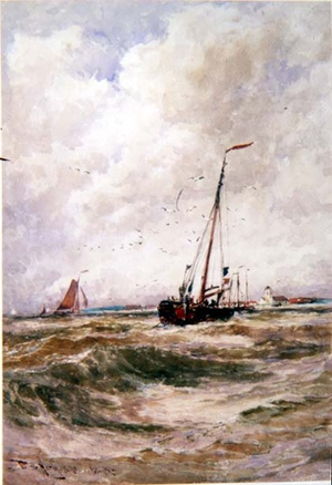 Fishing Boats Off Katwick, 1890
