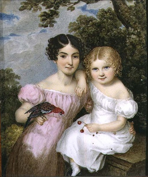 Maria and Fanny FitzHerbert, 1823 (slate)