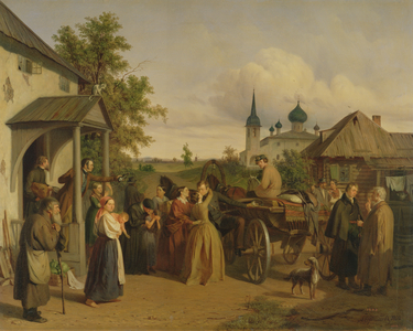 The Departure, 1850 (oil on canvas)