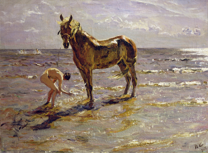 Bathing a Horse, 1905 (oil on canvas)