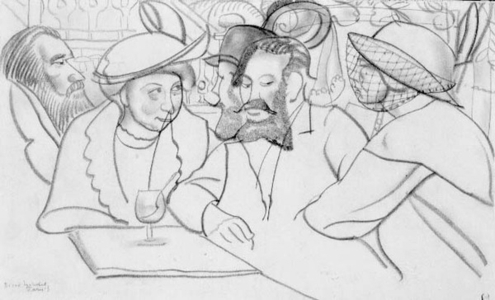 In the Cafe, 1913 (pencil on paper)