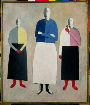 Three Little Girls, 1928-32 (oil on board)