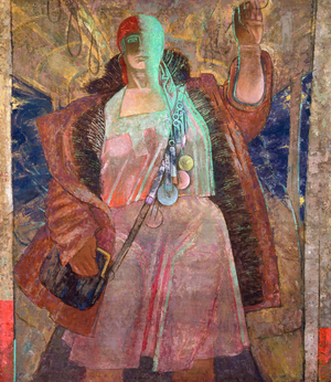 The Conductress, 1928 (oil & tempera on canvas)