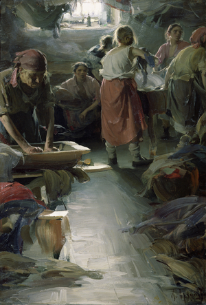 Laundresses, 1901 (oil on canvas)