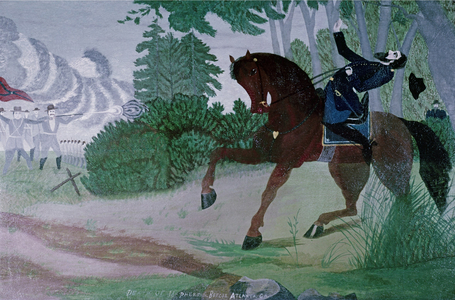 The Death of McPherson before Atlanta, 1864 (oil on canvas)