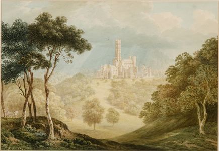 Fonthill Abbey, 1820 (pencil & watercolour on paper)