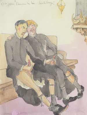 For the Grace of the Virgin, 1927 (pencil, w/c)