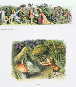 Dressing the Baby Elves, and Rejected!, (colour litho)