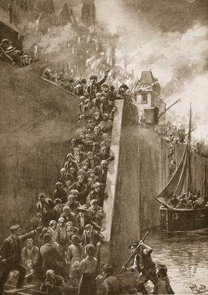 The Reign of Terror: on the Quayside of the River Scheldt (litho)