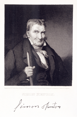 Simon Kenton (1755-1836) engraved by Richard W. Dodson (1812-67) (engraving)