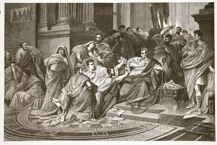 Assassination of Julius Caesar (litho)