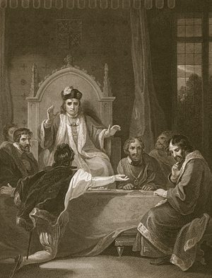 Clifford accusing Stanley, engraved by W. Bromley, illustration from David Hume's 'The History of England', pub. by R. Bowyer, London, 1812 (engraving)