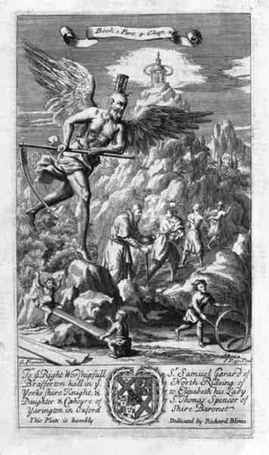 The Arrival of the Grim Reaper, illustration from Book 1 Part 4 Chapter 24 of 'The Principles of Philosophy' by Anthony Le Grand, engraved by Johannes Kip (1652/3-1722), 1694 (engraving)