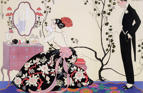 The Backless Dress, engraved by Henri Reidel, 1920 (colour litho)