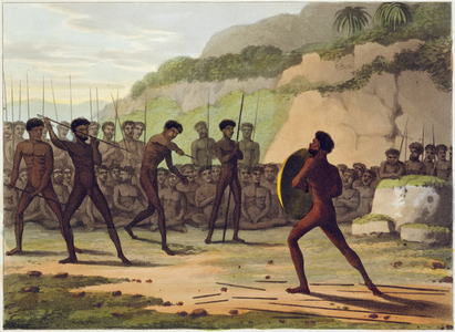 The Trial, engraved by Matthew Dubourg (fl.1785-1820), published by Edward Orme, 1813 (colour litho)