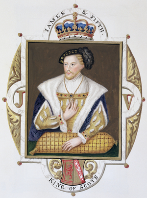 Portrait of James V (1512-42) King of Scotland from 'Memoirs of the Court of Queen Elizabeth', published in 1825 (w/c and gouache on paper)