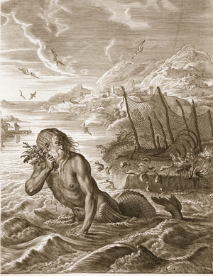 Glaucus Turned into a Sea-God, 1731 (engraving)