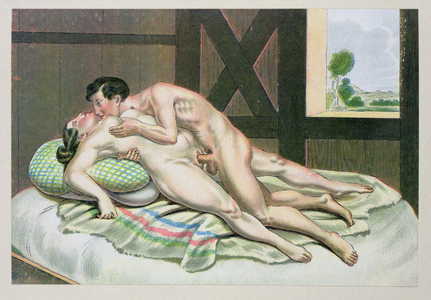 Lovers on a Bed, pub. 1835, reprinted in 1908 (litho)