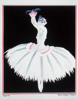 Poster advertising the Waltz of Maria Hagen, 1920 (colour litho)