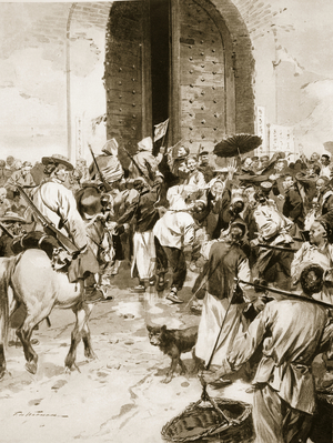 The Chinese Revolution, 1911, illustration from 'Hutchinsons History of the Nations', c.1920 (litho)