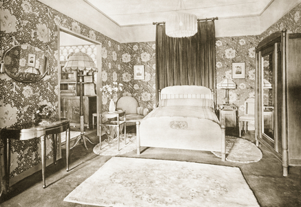 Bedroom, 1930 (b/w photo)