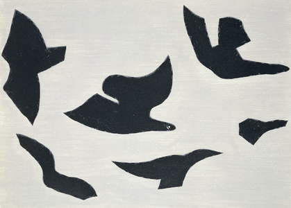 Illustration from 'The Order of Birds', a book printed for Braque's 80th Birthday, 1962 (aquatint)
