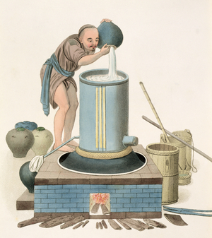 A Distiller, plate 24 from 'The Costume of China', engraved by J. Dadley, 1800 (engraving)