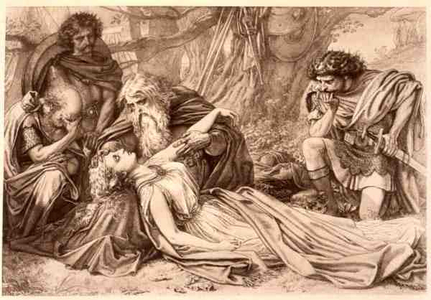 King Lear, Act 5 Scene 3, by William Shakespeare (1564-1616) (engraving)