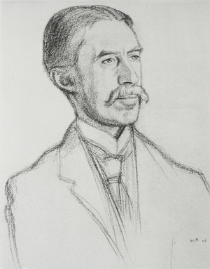 Portrait of A.E. Housman (1859-1936) (litho)